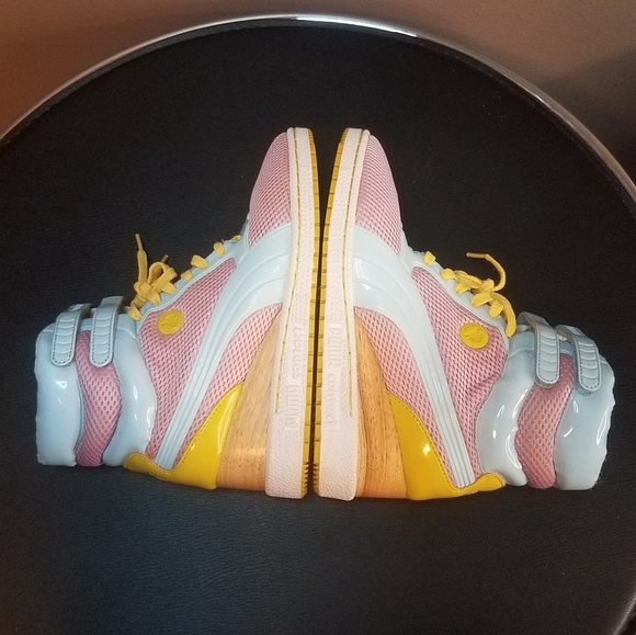 Puma Mihara Yasuhiro Wedge Sneaker sz 9.5 Womens Used Pink/Blue - Picture 6 of 9